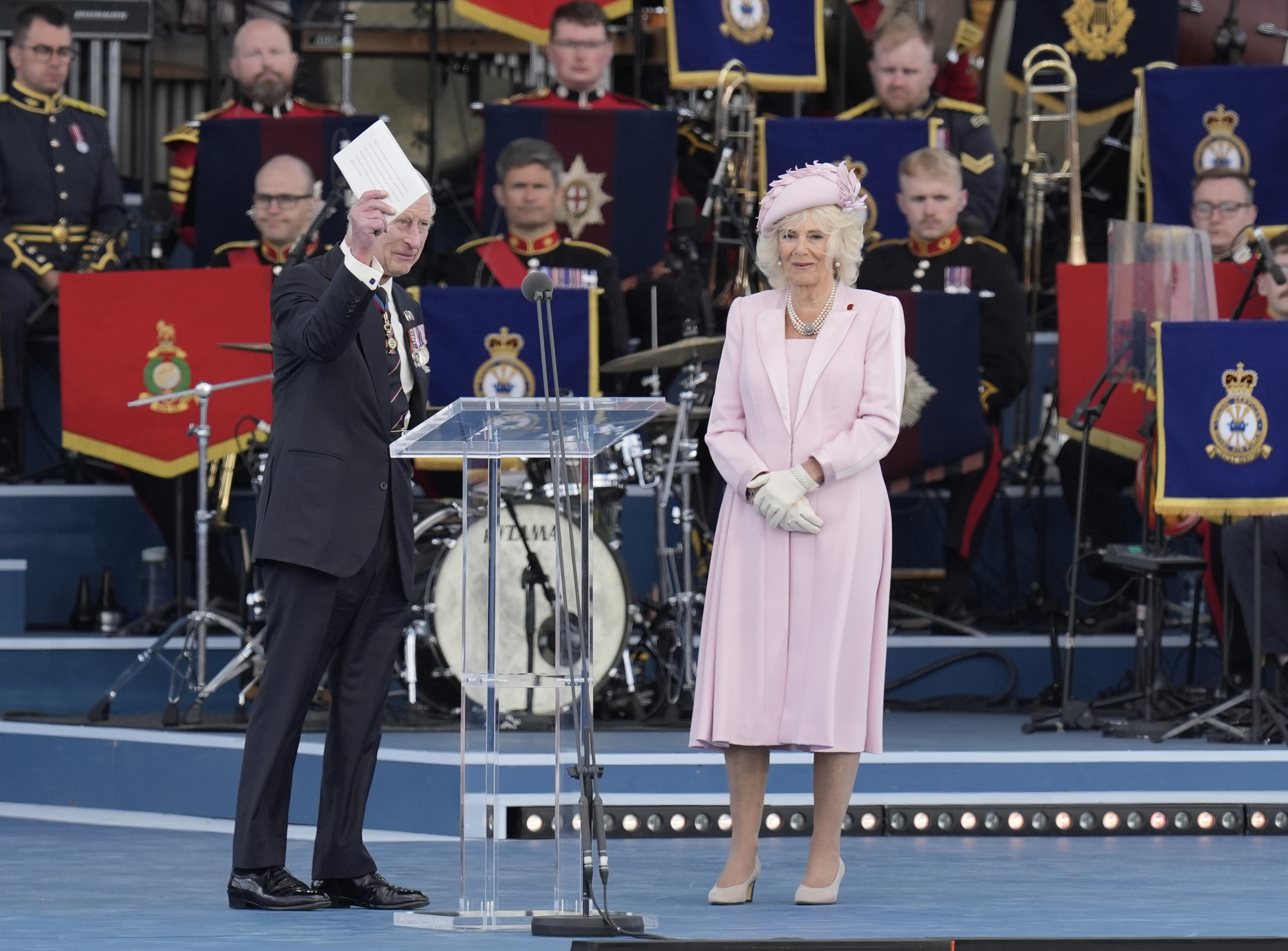 King Charles III, and Queen Camilla on June 5, 2024, in Portsmouth, England | Source: Getty Images
